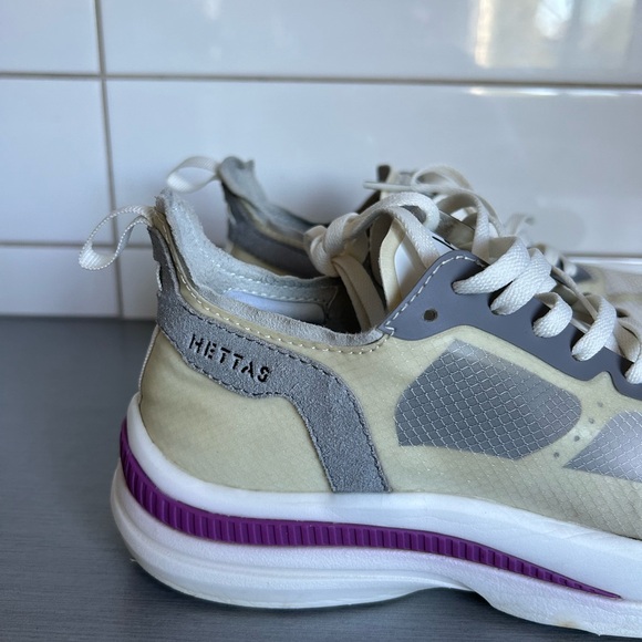 Women's Athletic Shoes - White and Purple - Picture 2 of 7